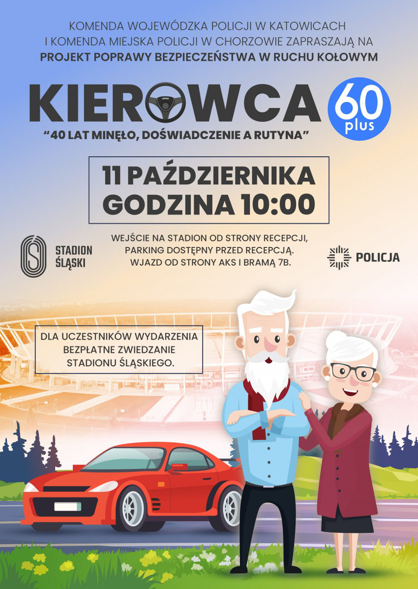 Zapraszamy na warsztaty "Kierowca 60 PLUS - 40 lat minęło. Doświadczenie, a Rutyna..."