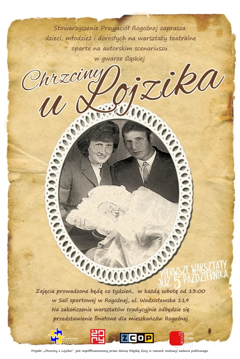 "Chrzciny u Lojzika" - ruszają warsztaty teatralne w Rogoźnej!