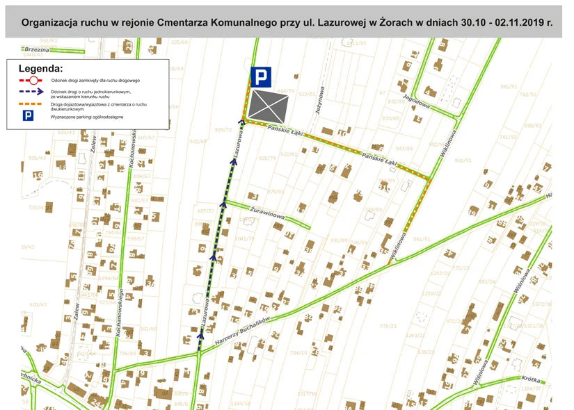 Żory: Organizacja ruchu w obrębie cmentarzy w dniach 31.10-2.11