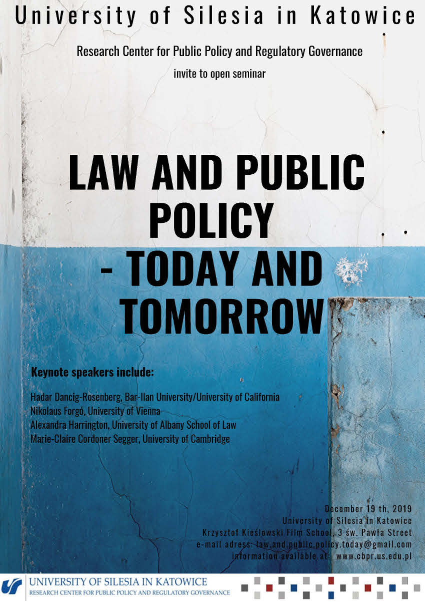 LAW AND PUBLIC POLICY - TODAY AND TOMORROW - międzynarodowe seminarium naukowe