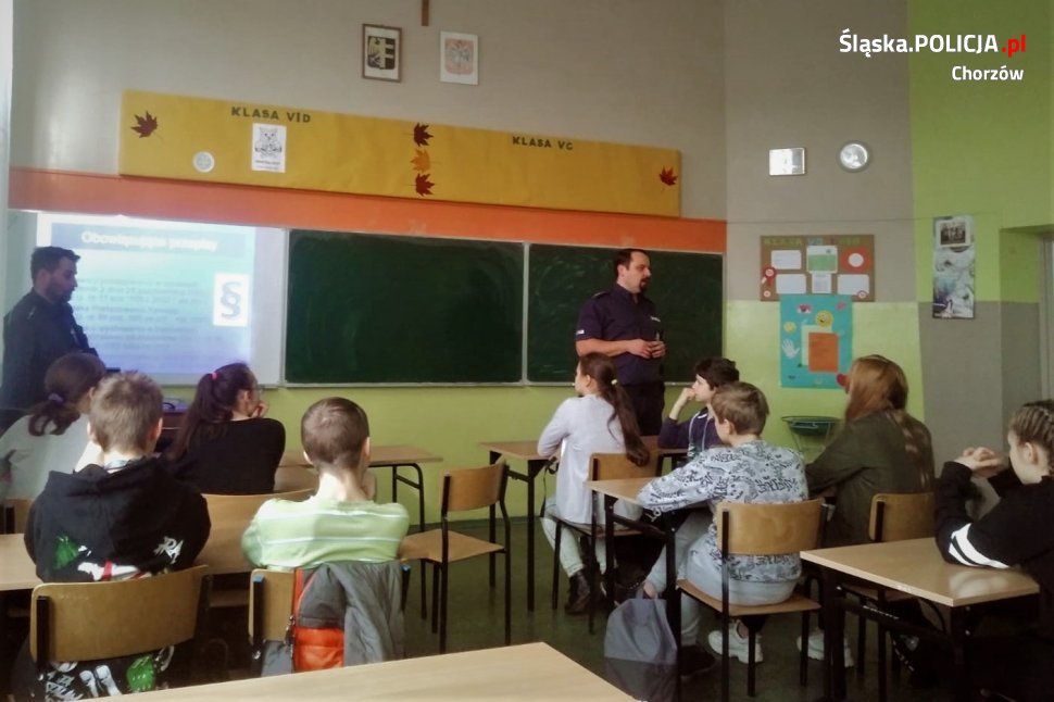 Dzielnicowi z siódmoklasistami o odpowiedzialności