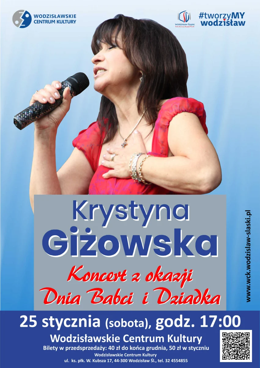 Krystyna Giżowska na Dzień Babci i Dziadka w WCK