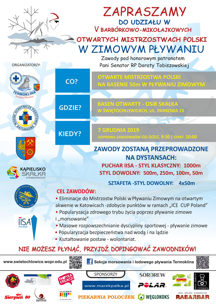 Zapraszamy na Mistrzostwa Polski w zimowym pływaniu