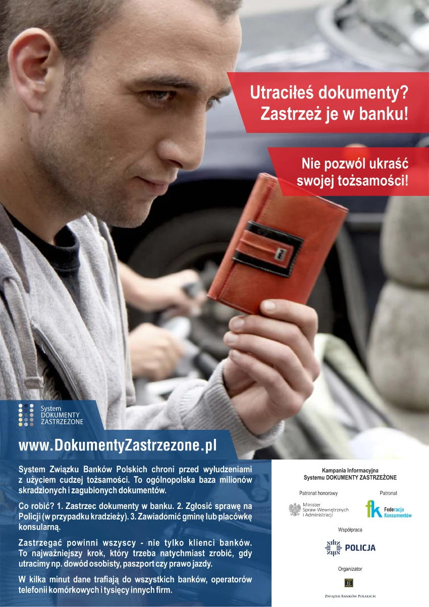 Utraciłeś dokumenty? Zastrzeż je w banku!