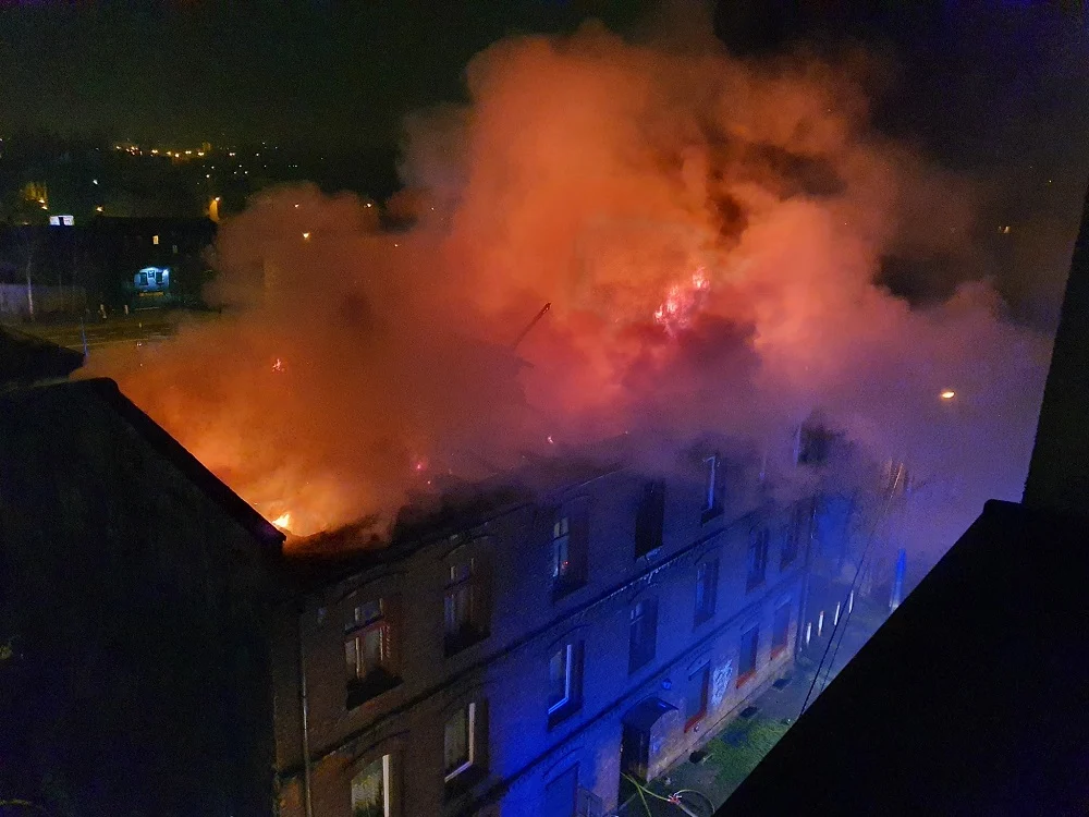 Pożar przy ul. Krasińskiego 3