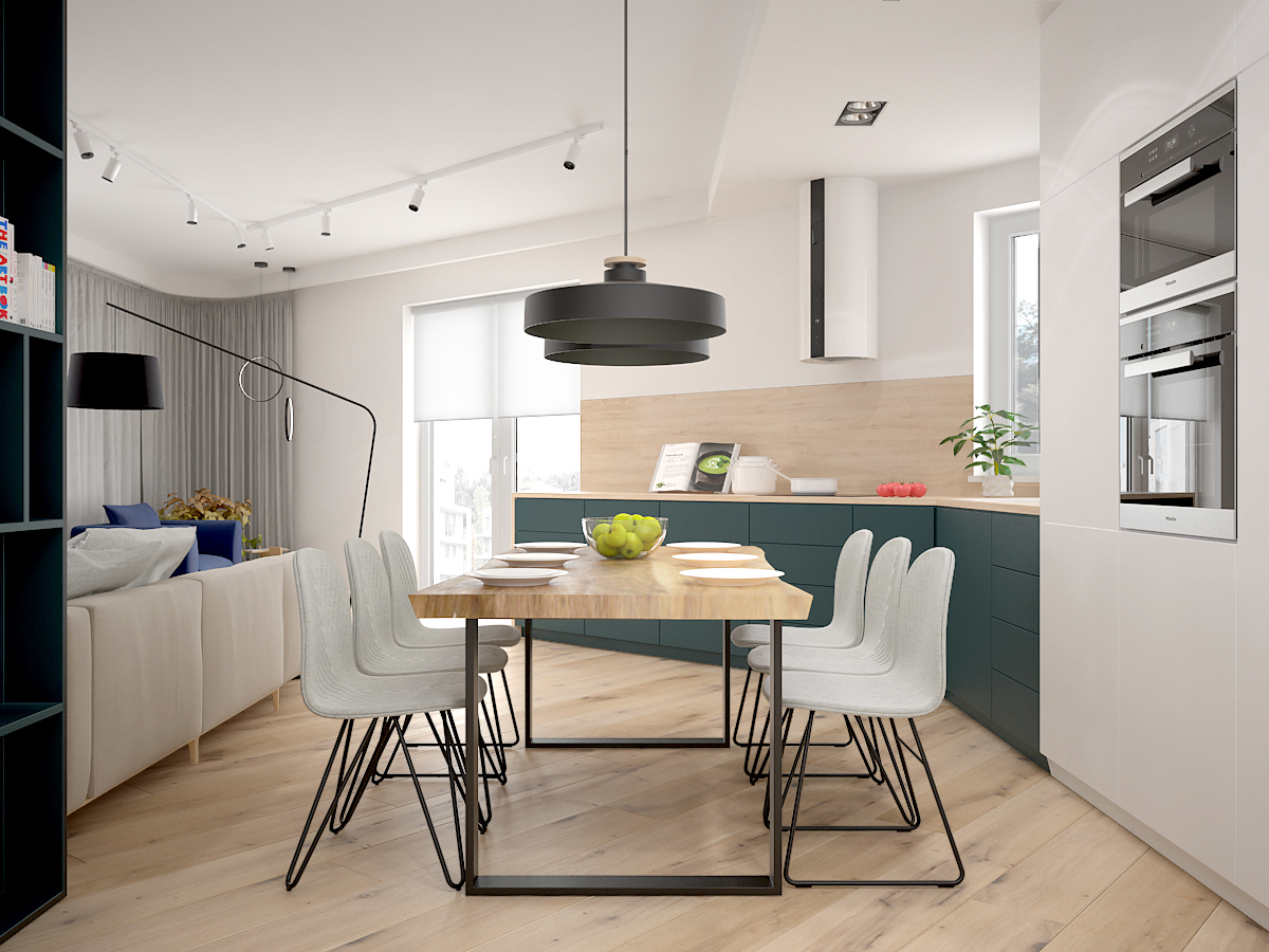 Efektowna aranżacja małej kawalerki - podpowiada projektant wnętrz z Krakowa