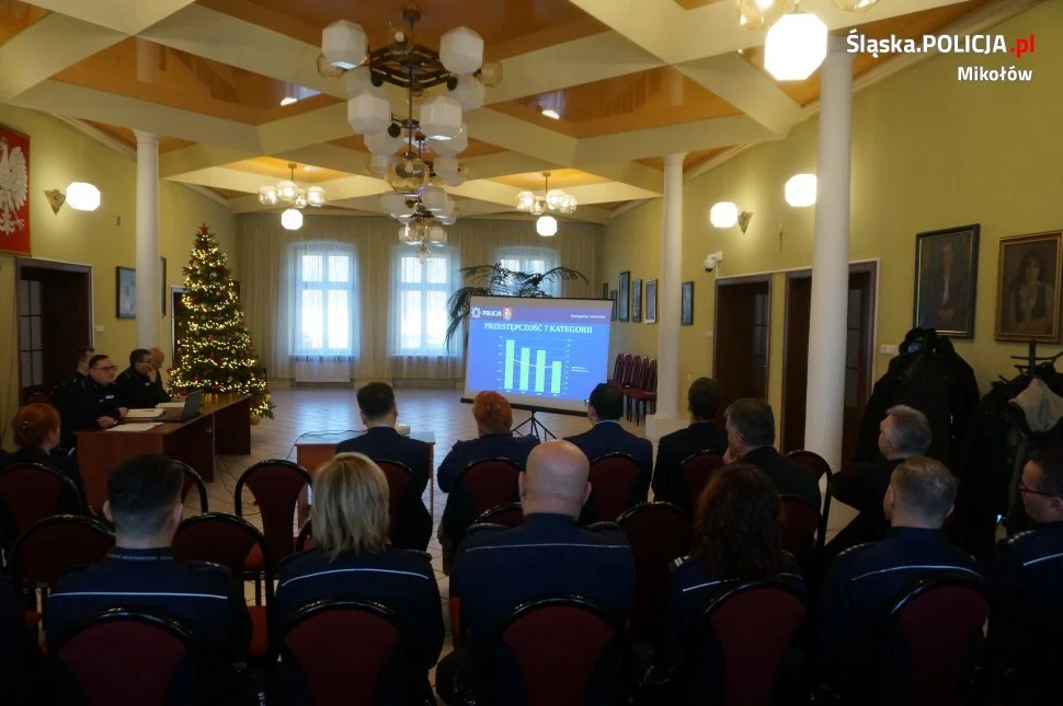 Odprawa roczna policjantów garnizonu mikołowskiego