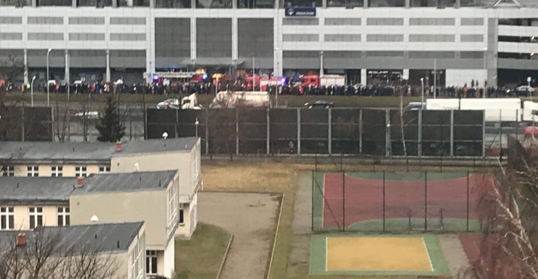 Ewakuacja budynku ING w Katowicach