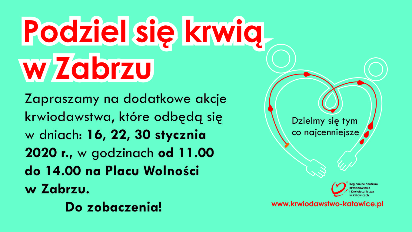 Zabrze: Dodatkowe akcje krwiodawstwa