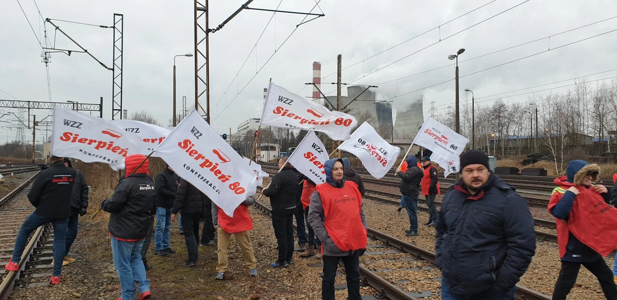 Górnicy zablokowali wjazd do Elektrowni Łaziska – nie przepuszczą wagonów z rosyjskim węglem