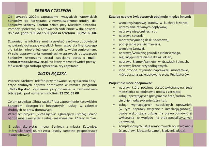 Srebrny Telefon oraz Złota Rączka dla Seniorów
