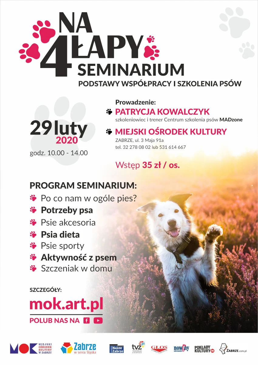 "Na 4 łapy" - Seminarium dla miłośników psów