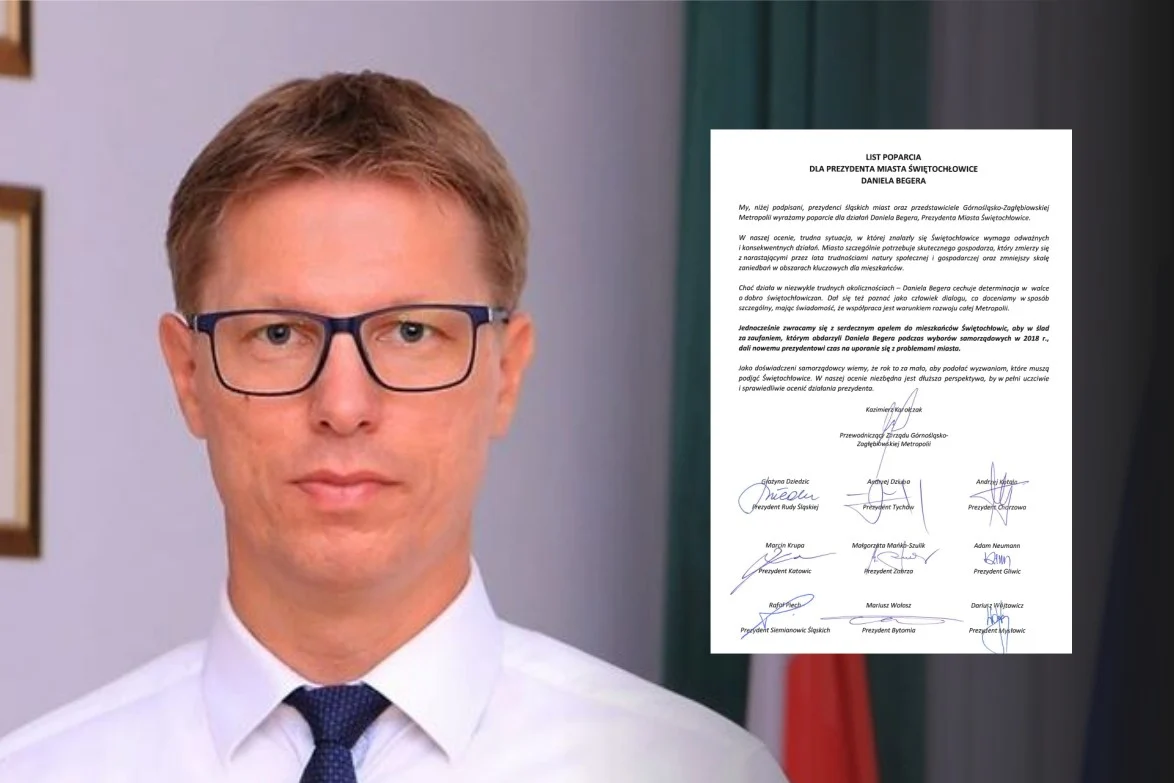 W Świętochłowicach zanosi się na referendum - prezydenci śląskich miast udzielili poparcia Danielowi Begerowi