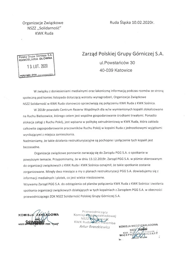 Czy KWK Ruda zostanie połączona z KWK Sośnica? Trwają rozmowy w tej sprawie