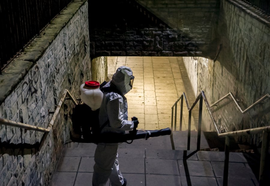 Szalety miejskie i przejścia podziemne w Bytomiu zdezynfekowane.