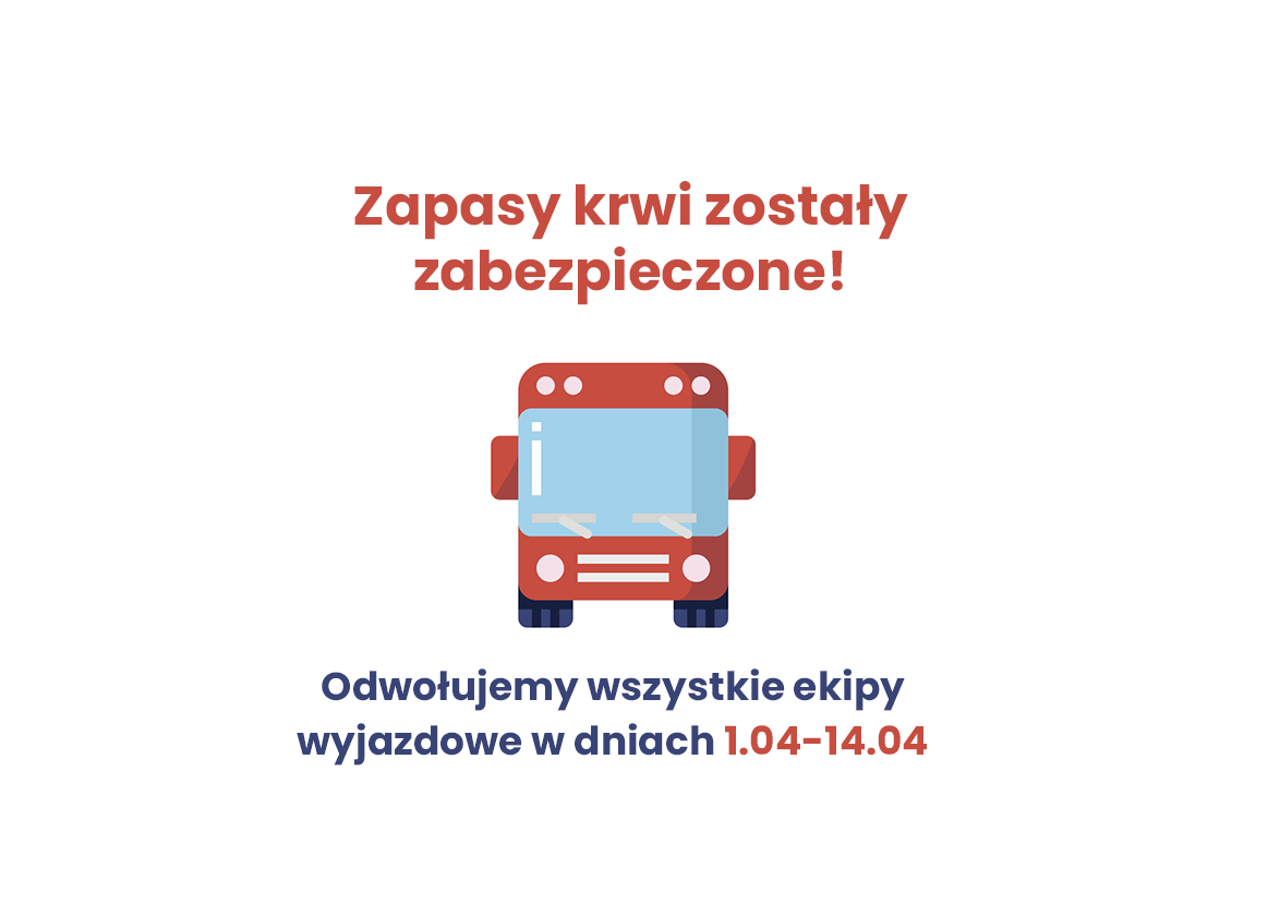 Akcje krwiodawstwa odwołane!