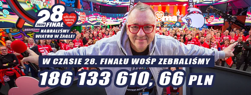 Rekordowa zbiórka podczas 28. finału Wielkiej Orkiestry Świątecznej Pomocy