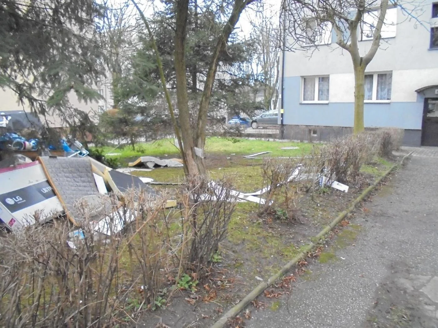 Zalegające odpady wielkogabarytowe przy ul. Wiśniowej. Biuro Ekologii apeluje