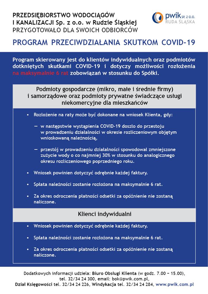 Rudzkie PWiK rozłoży zobowiązania na raty