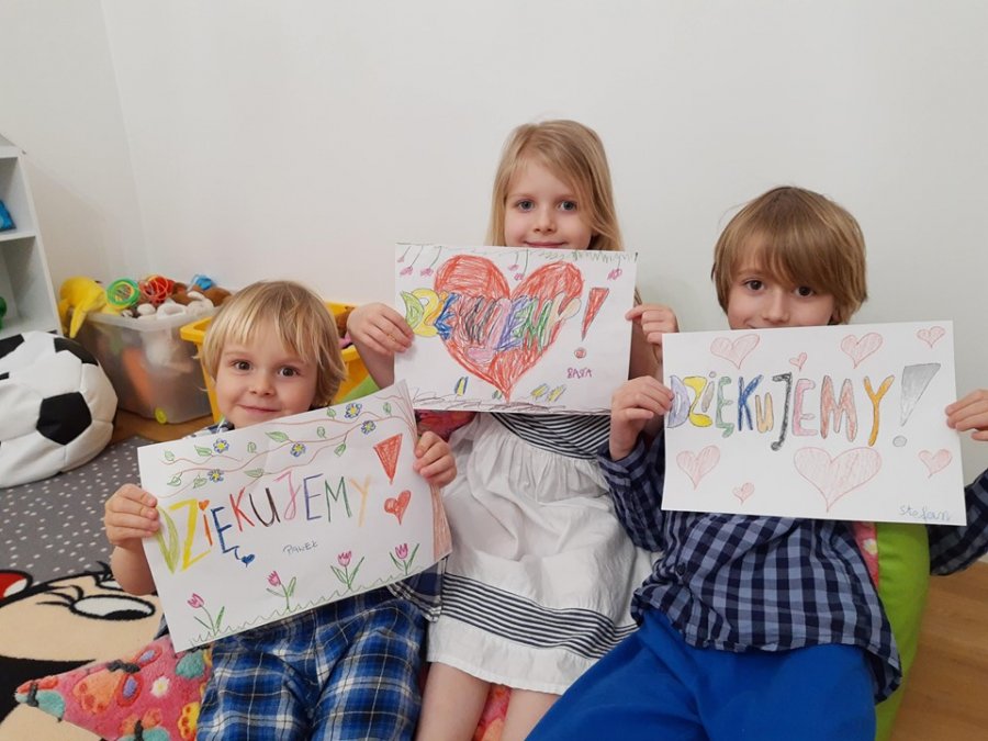 Kartka dla medyka - bytomskie przedszkolaki w akcji