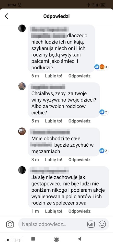 Nie ma zgody na ataki i groźby kierowane do Policjantów i ich rodzin!