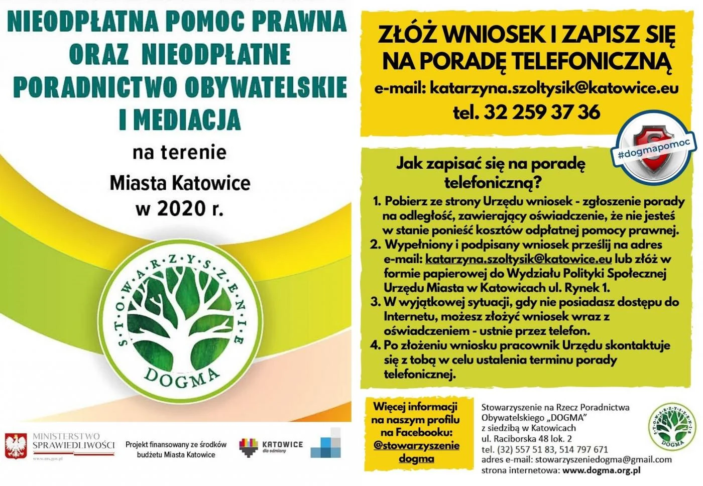 Nieodpłatna pomoc prawna oraz nieodpłatne poradnictwo obywatelskie i mediacja