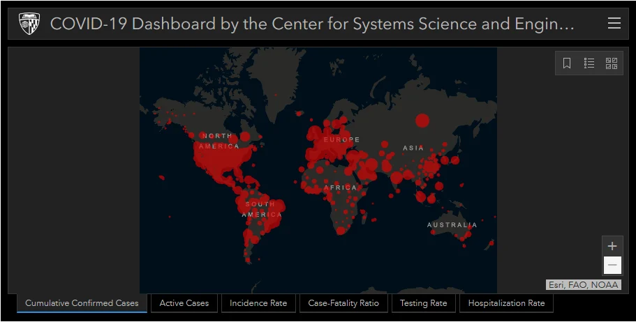 Uniwersytet Hopkinsa: ponad 5,5 mln zakażeń koronawirusem na świecie