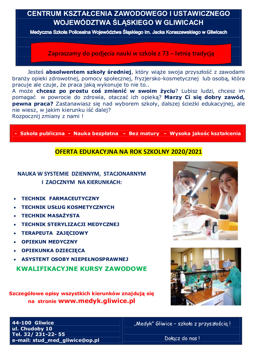 "Medyk" Gliwice - szkoła z przyszłością