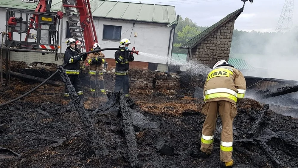 Służby badają przyczyny pożaru w  budynku gospodarczym przy ul. Ślaskiej