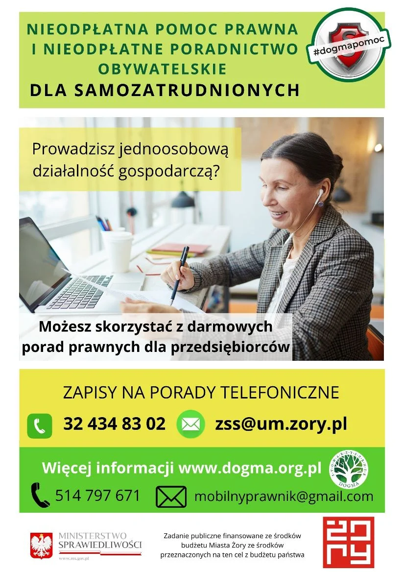 Nieodpłatna pomoc prawna dla samozatrudnionych