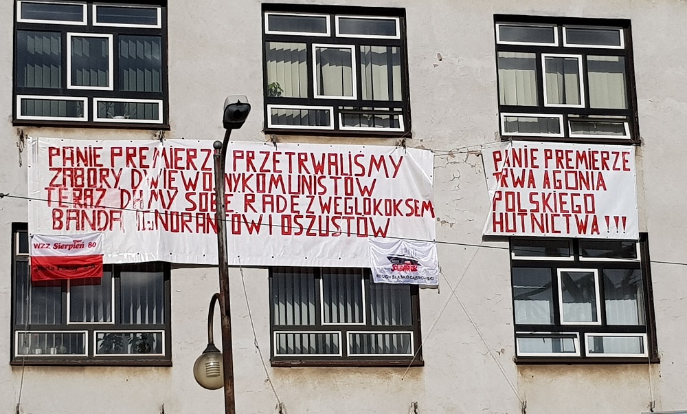 Akcja protestacyjna w Hucie Pokój 4