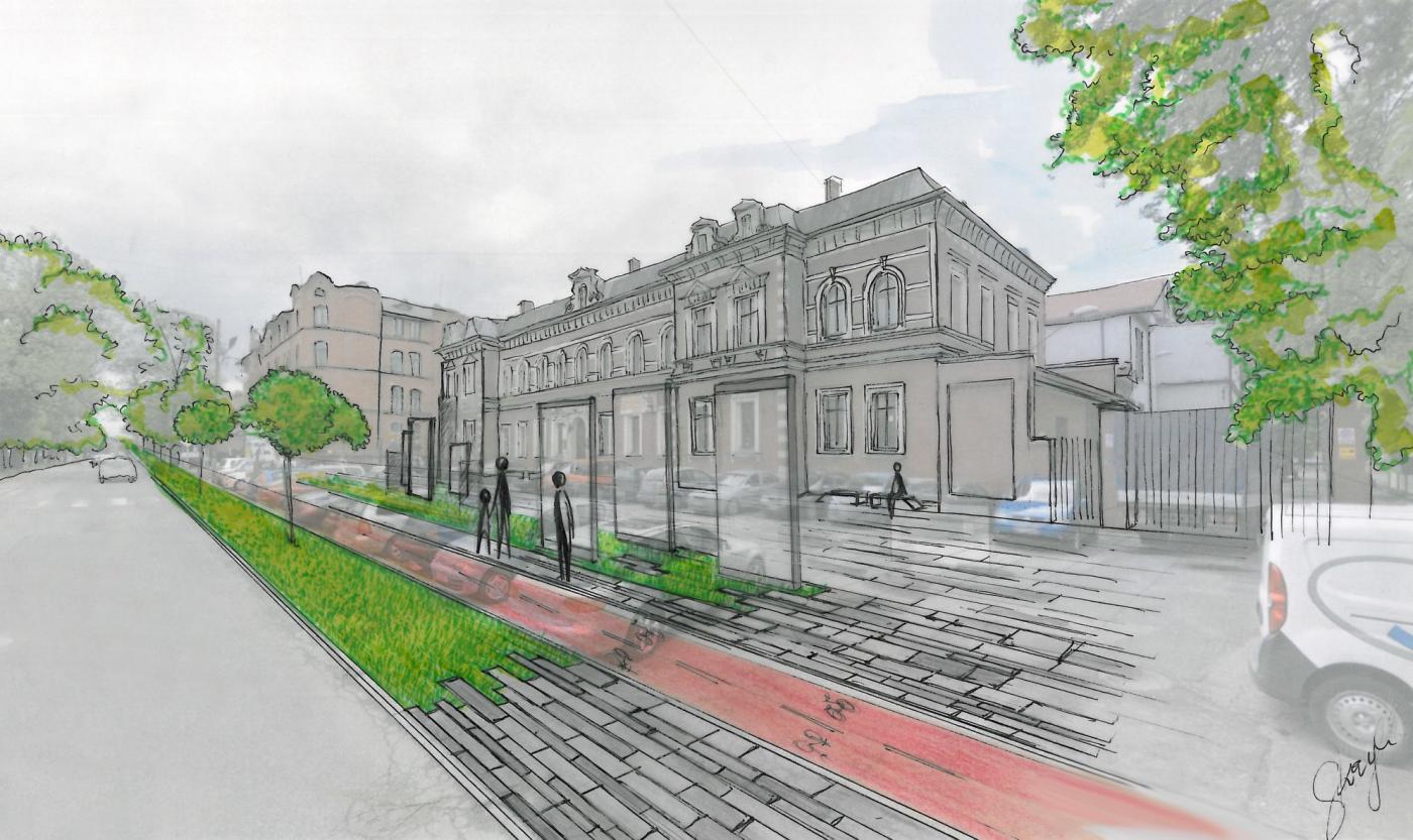 Ruda Śląska: Teren przed MCK dla pieszych i rowerzystów