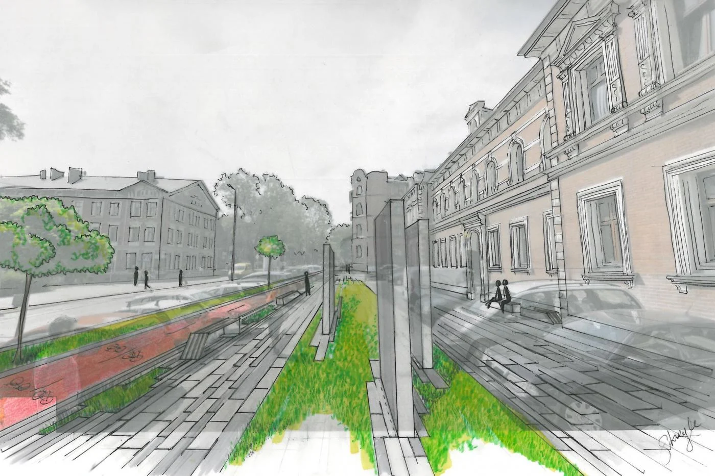 Ruda Śląska: Teren przed MCK dla pieszych i rowerzystów