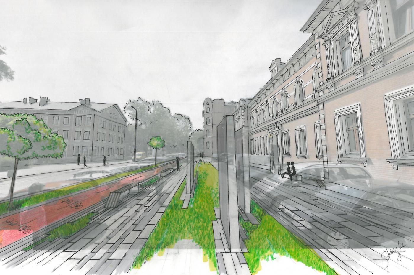 Ruda Śląska: Teren przed MCK dla pieszych i rowerzystów