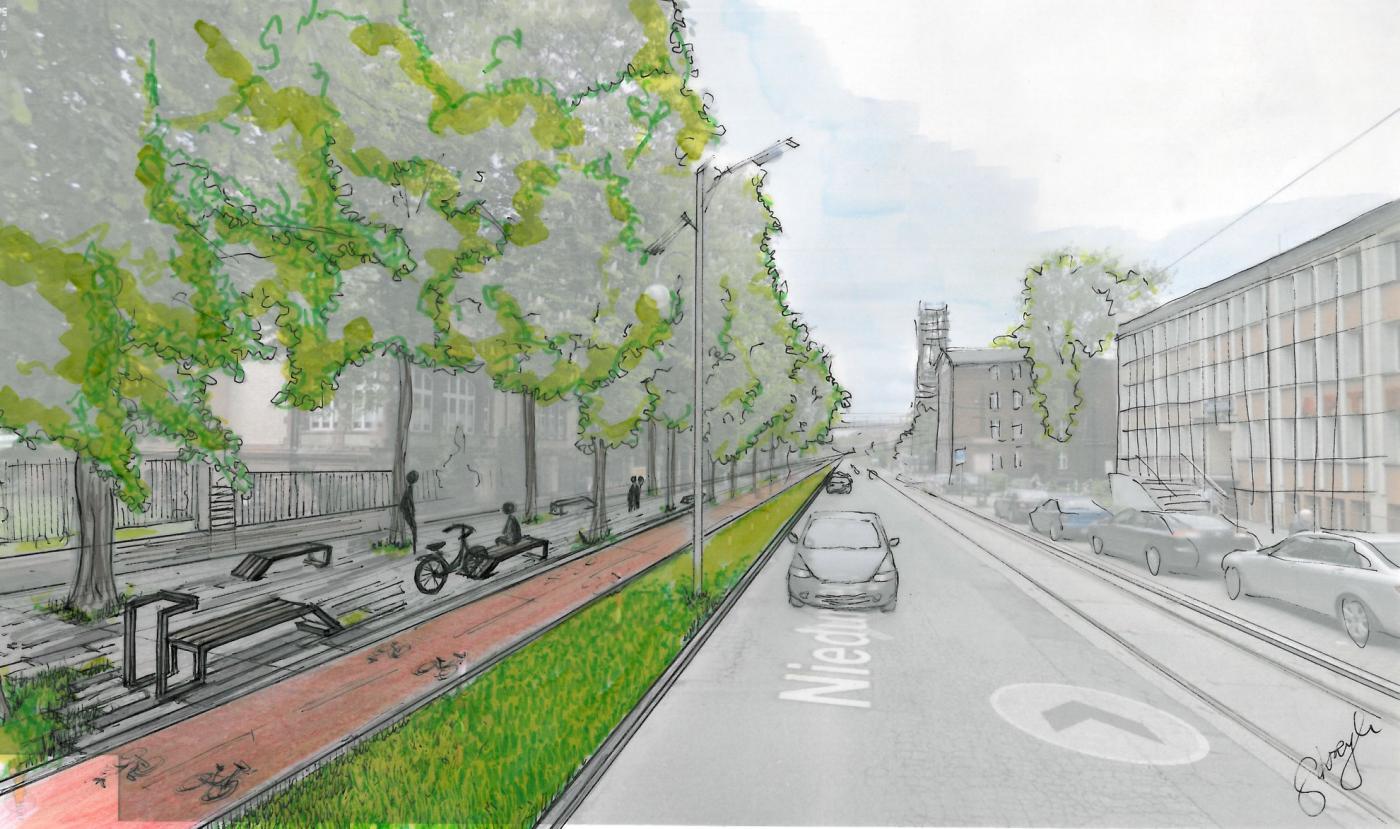 Ruda Śląska: Teren przed MCK dla pieszych i rowerzystów