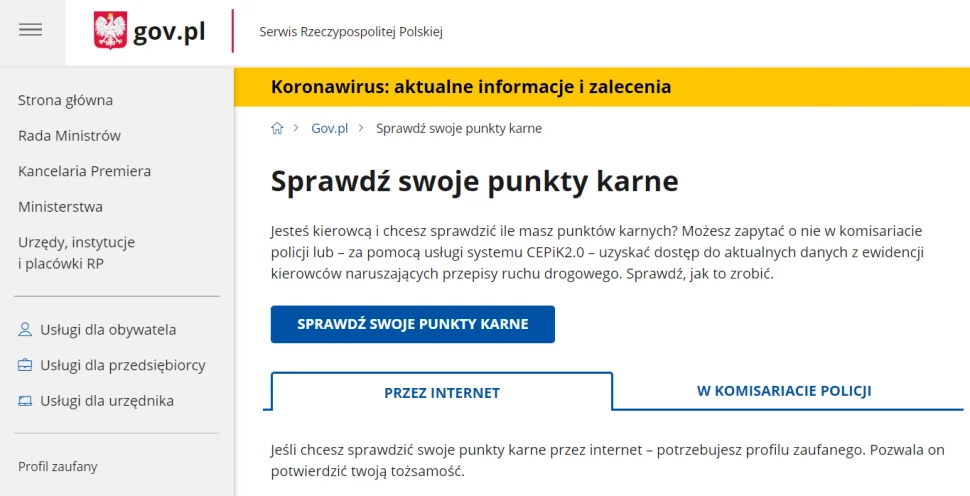Chcesz wiedzieć ile masz punktów karnych? Sprawdź online