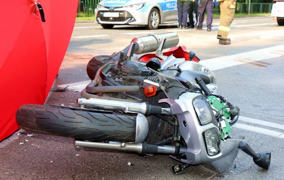 Motocyklistka zginęła na ul. Wrocławskiej w Bytomiu