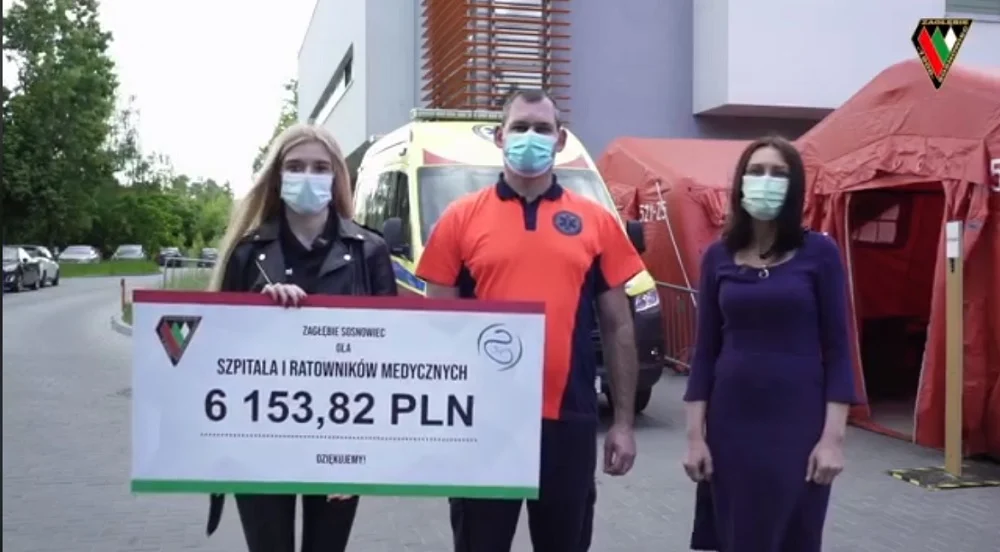 Kibice i piłkarze Zagłębia wspierają Sosnowiecki Szpital Miejski