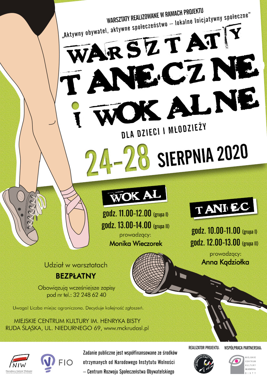 Warsztaty taneczne i wokalne dla dzieci i młodzieży w MCK