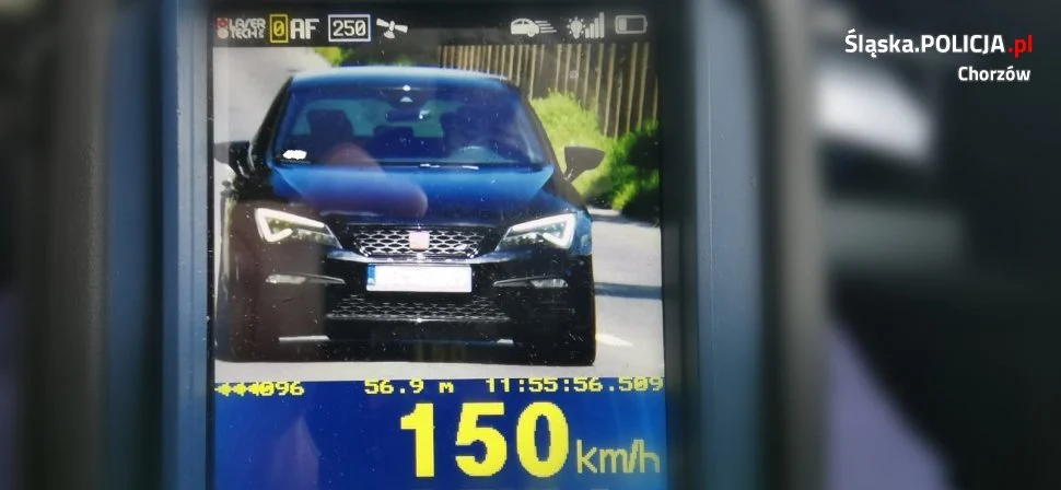 Rudzianin pędził 150 km/h w terenie zabudowanym. Zatrzymała go chorzowska drogówka