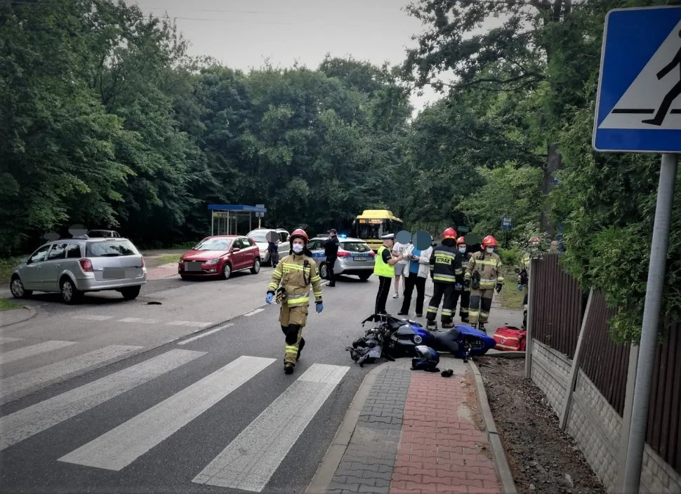 46-latek spowodował kolizję przez nieustąpienie pierwszeństwa motocykliście