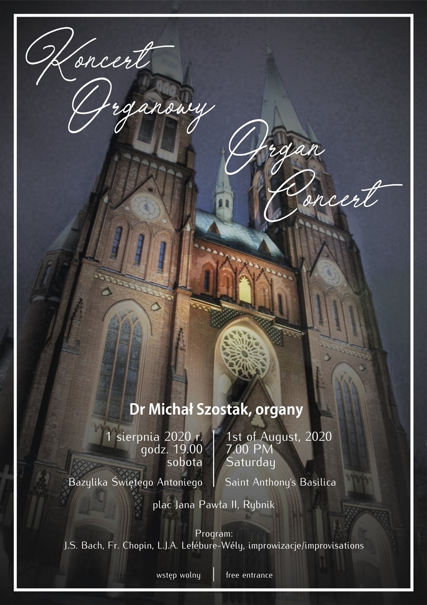 Koncert organowy w Rybniku