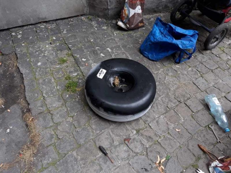 Demontowali zbiornik z gazem na ulicy Kozielskiej. Mogło dojść do pożaru