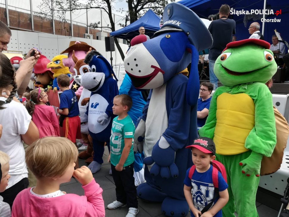 Duże pluszaki z różnych służb i instytucji zwracały uwagę na problem porzucania zwierząt