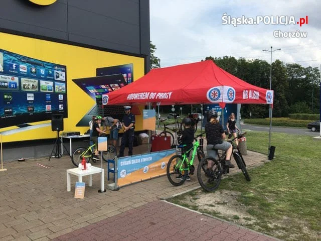 Akcja "Bezpieczny Rower" w Parku Śląskim