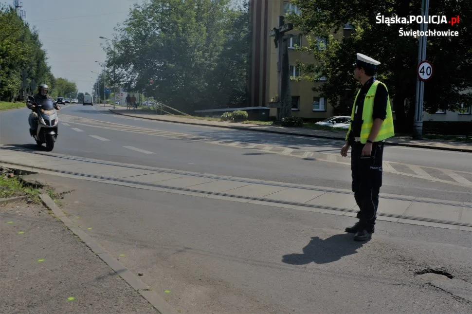 Policjanci ze świętochłowickiej drogówki prowadzili działania "Bezpieczny jednoślad"