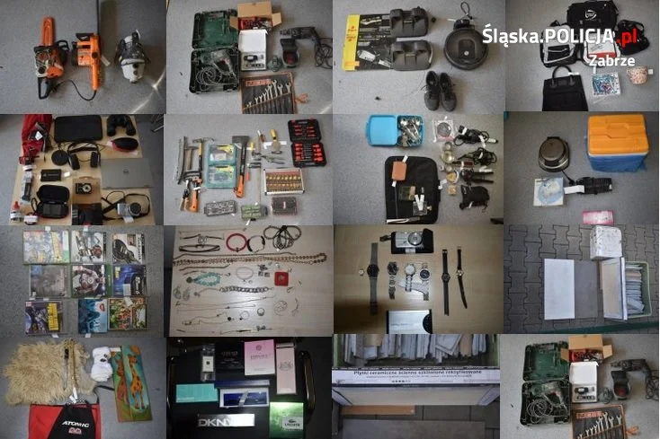 Zabrzańscy policjanci zakończyli sprawę szeregu kradzieży i włamań