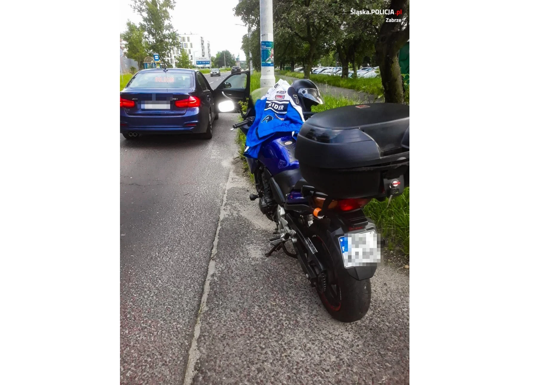 Motocyklista z promilami zatrzymany przez policjantów z grupy SPEED w Zabrzu