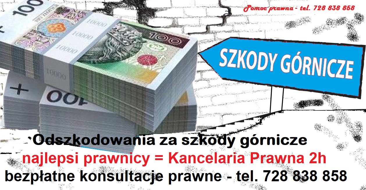 Szkody górnicze, odszkodowania za szkody górnicze pomoc prawna