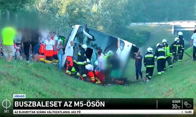 Na autostradzie na Węgrzech doszło do wypadku polskiego autokaru. Podróżowali nim mieszkańcy woj. śląskiego